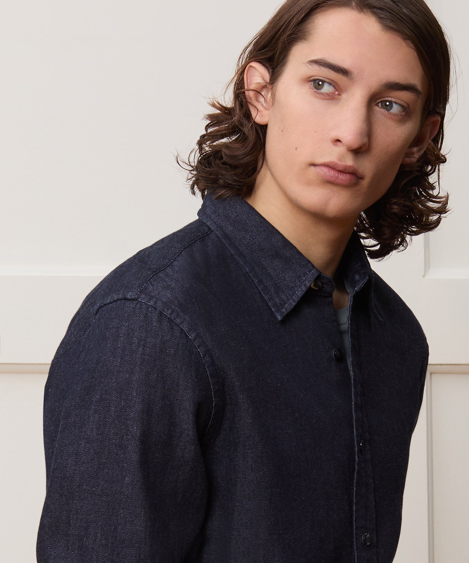 Denim Point Collar Shirt - Image 4
