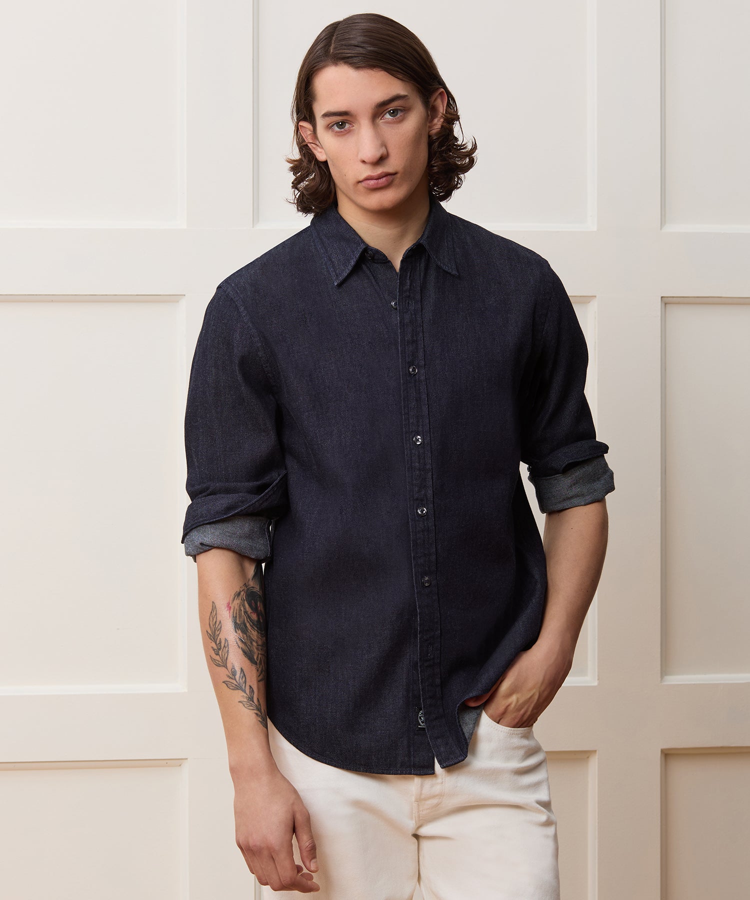 Denim Point Collar Shirt - Image 2