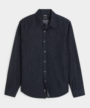 Denim Point Collar Shirt