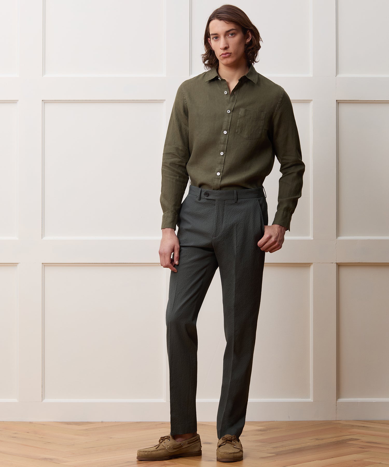 Italian Seersucker Sutton Trouser - Image 3