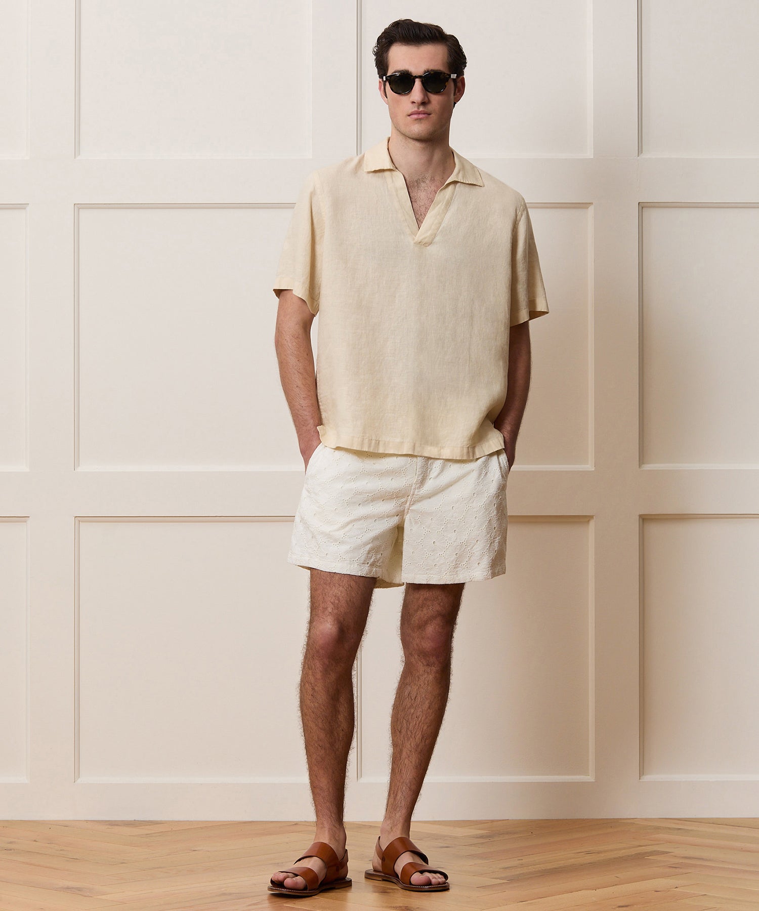 Relaxed Sea Soft Irish Linen Popover Shirt - Image 7