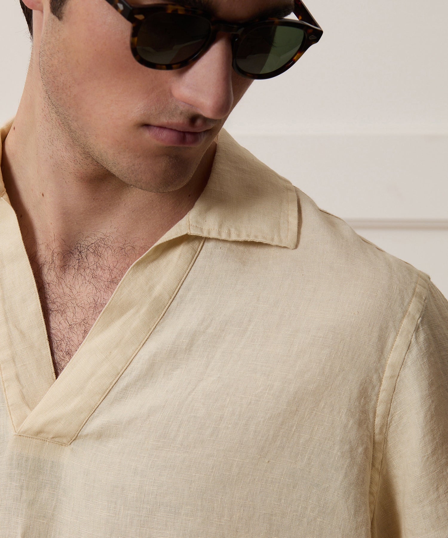 Relaxed Sea Soft Irish Linen Popover Shirt - Image 3
