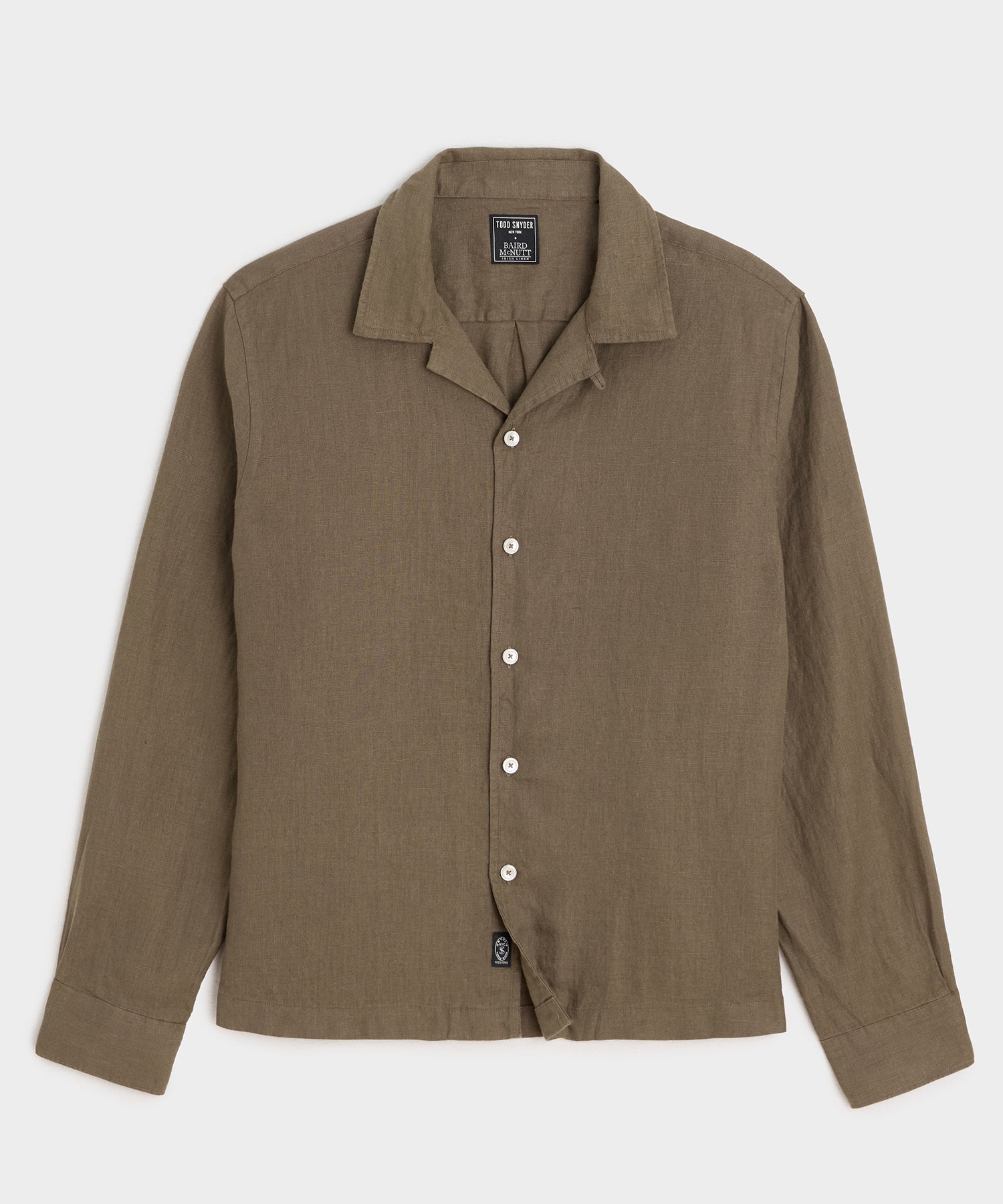 Cropped Sea Soft Irish Linen Camp Collar Shirt - Image 2