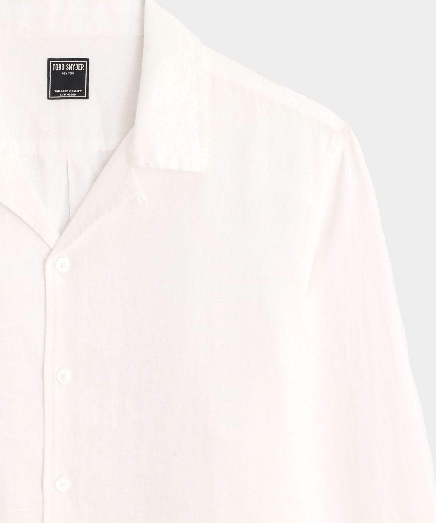Cropped Sea Soft Irish Linen Camp Collar Shirt - Image 3