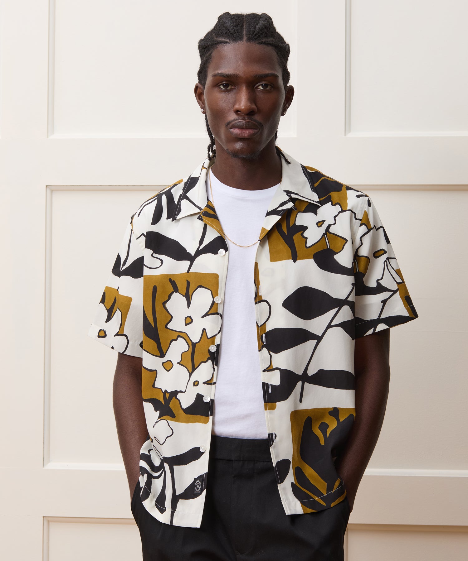 Cropped Silk-Cotton Camp Collar Shirt - Image 2