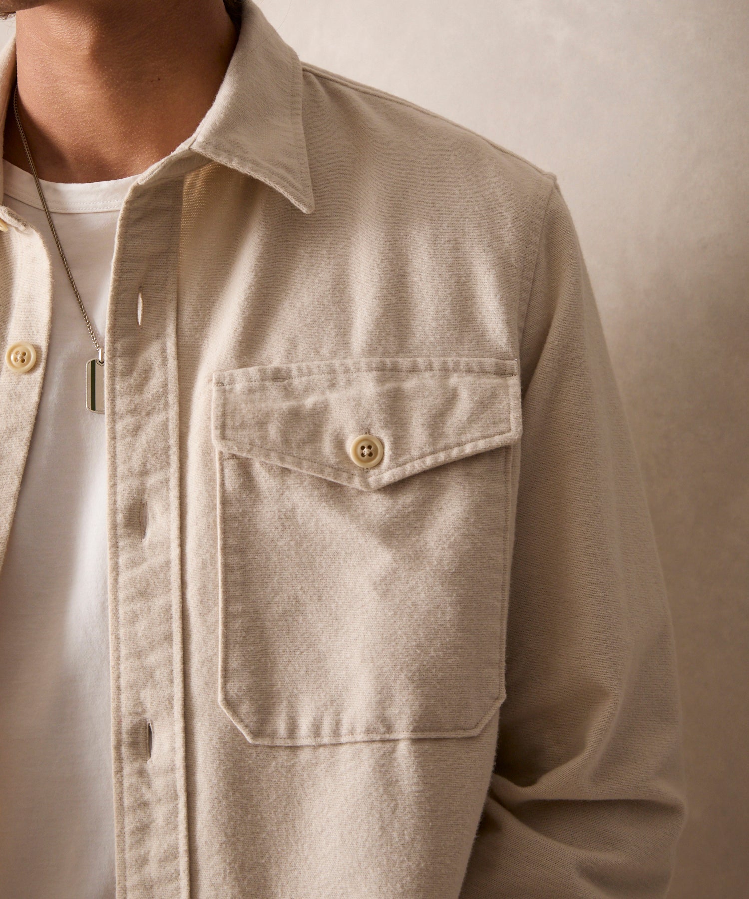 Chamois Shirt in Pumice - Image 5