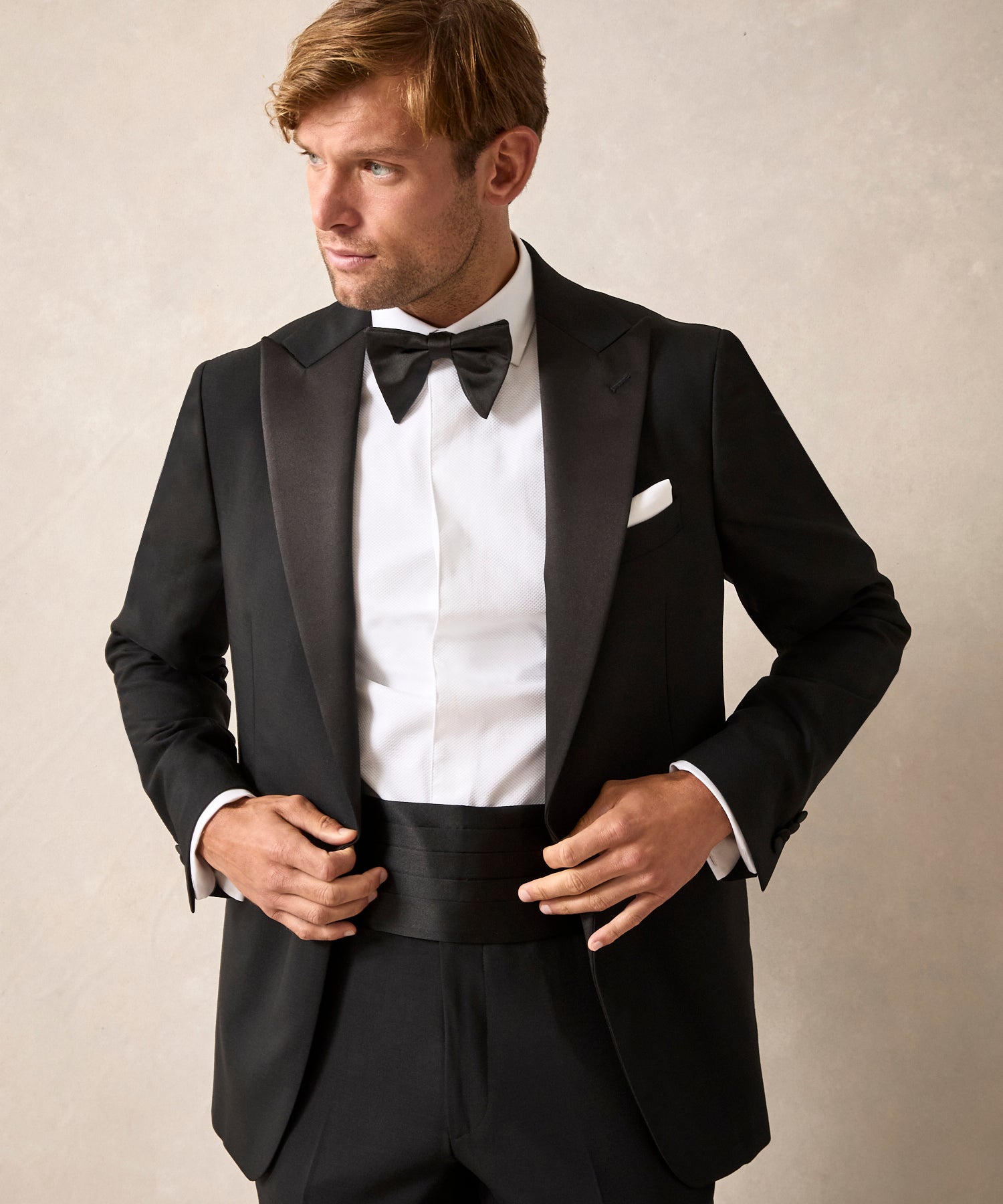 Silk Cummerbund in Black - Image 3