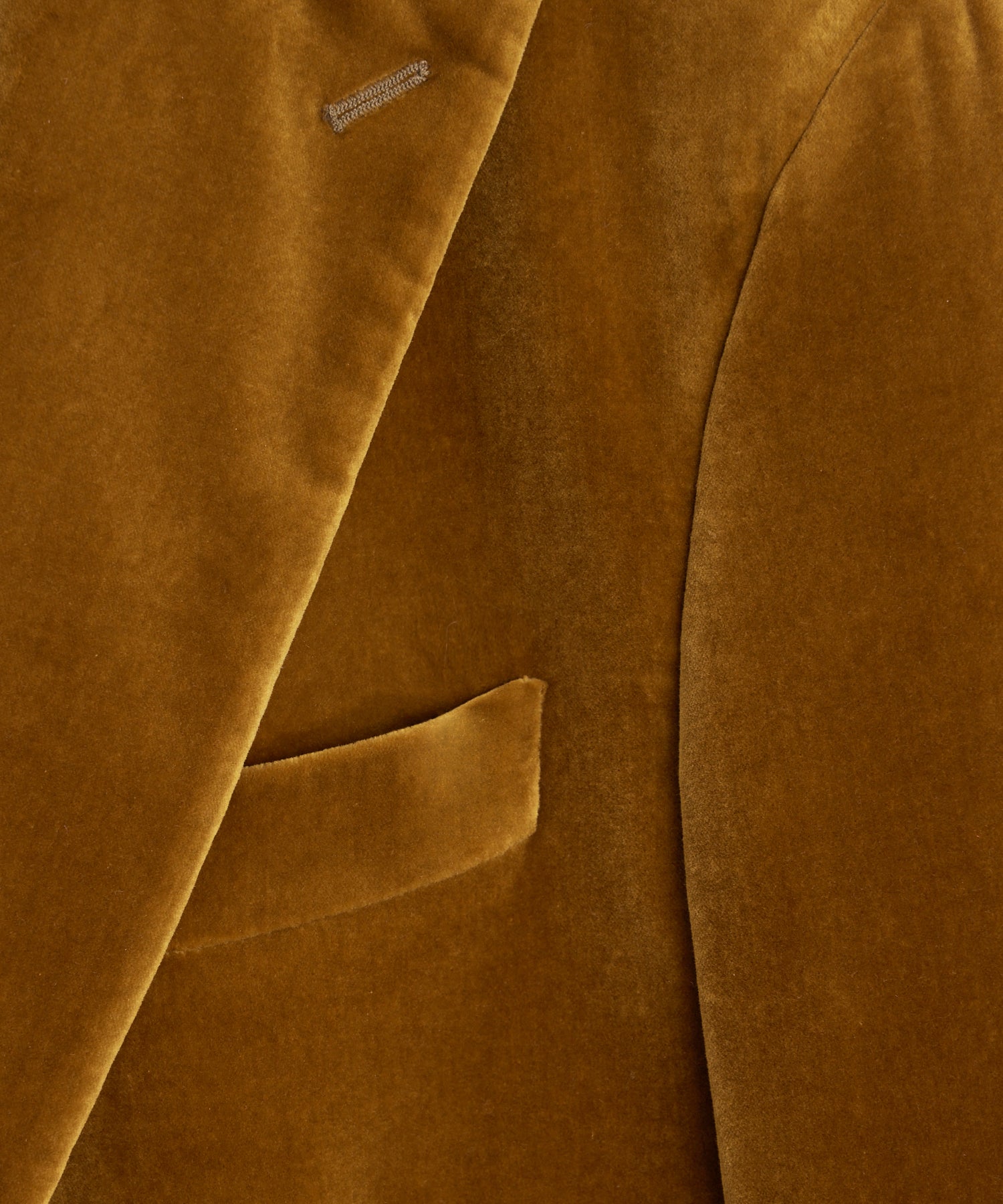 Italian Velvet Peak Lapel Dinner Jacket in Brass - Image 2
