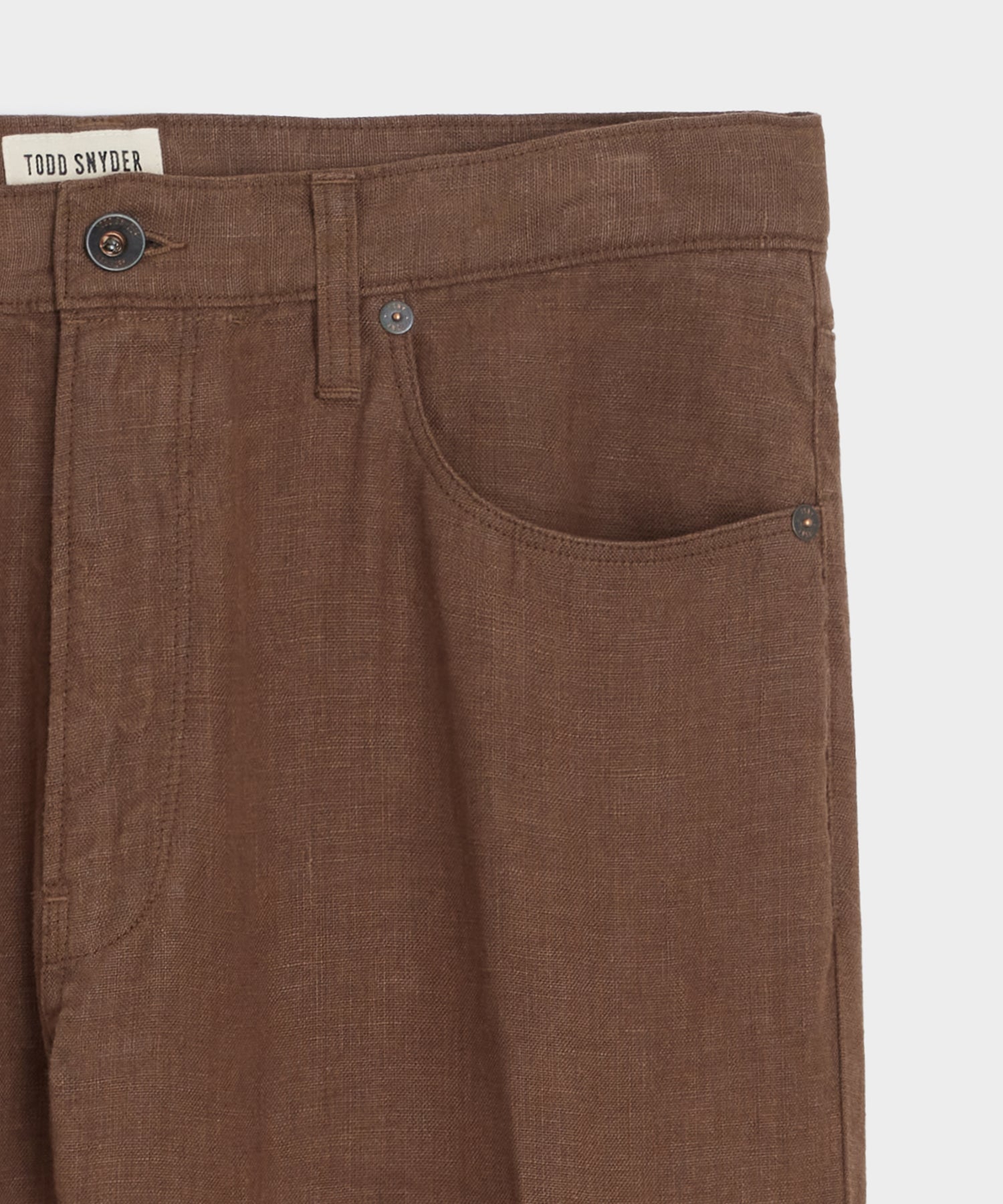 Straight Fit 5-Pocket Linen Pant - Image 6