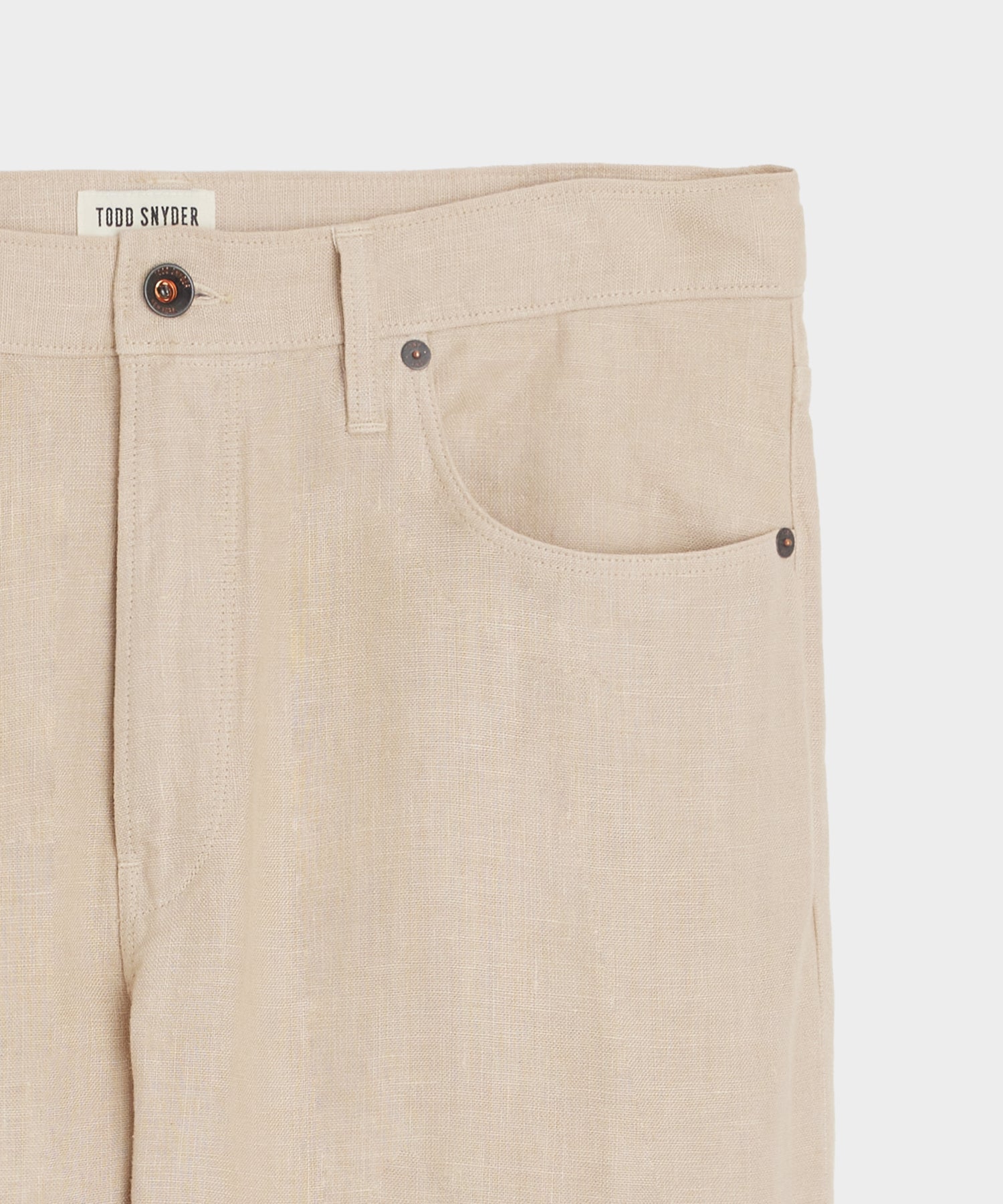 Straight Fit 5-Pocket Linen Pant - Image 6
