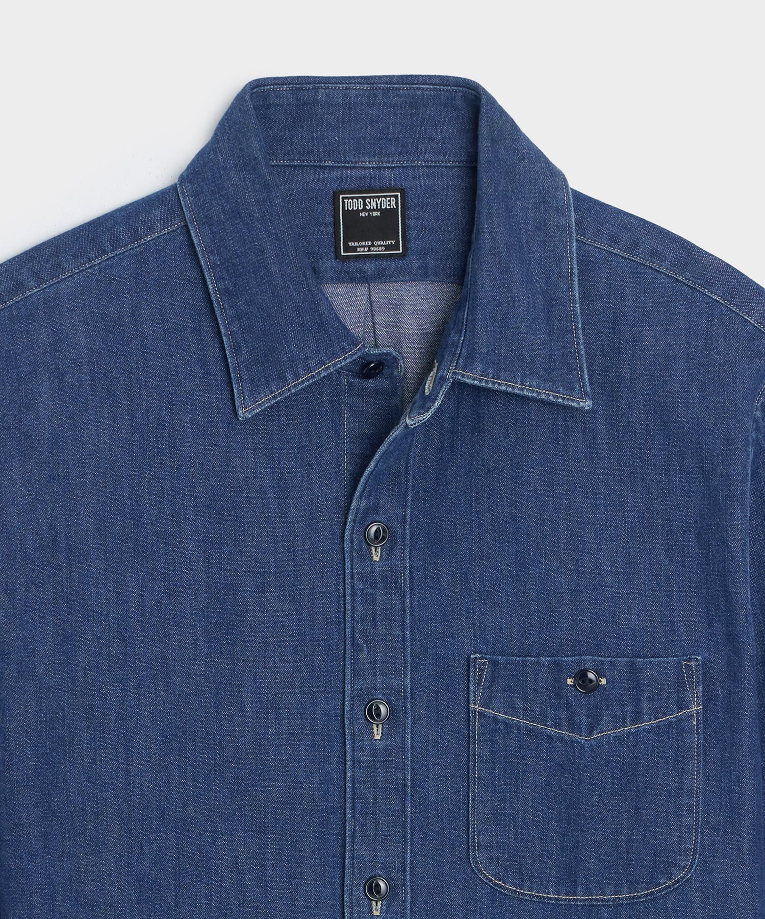 Denim Point Collar Shirt - Image 3