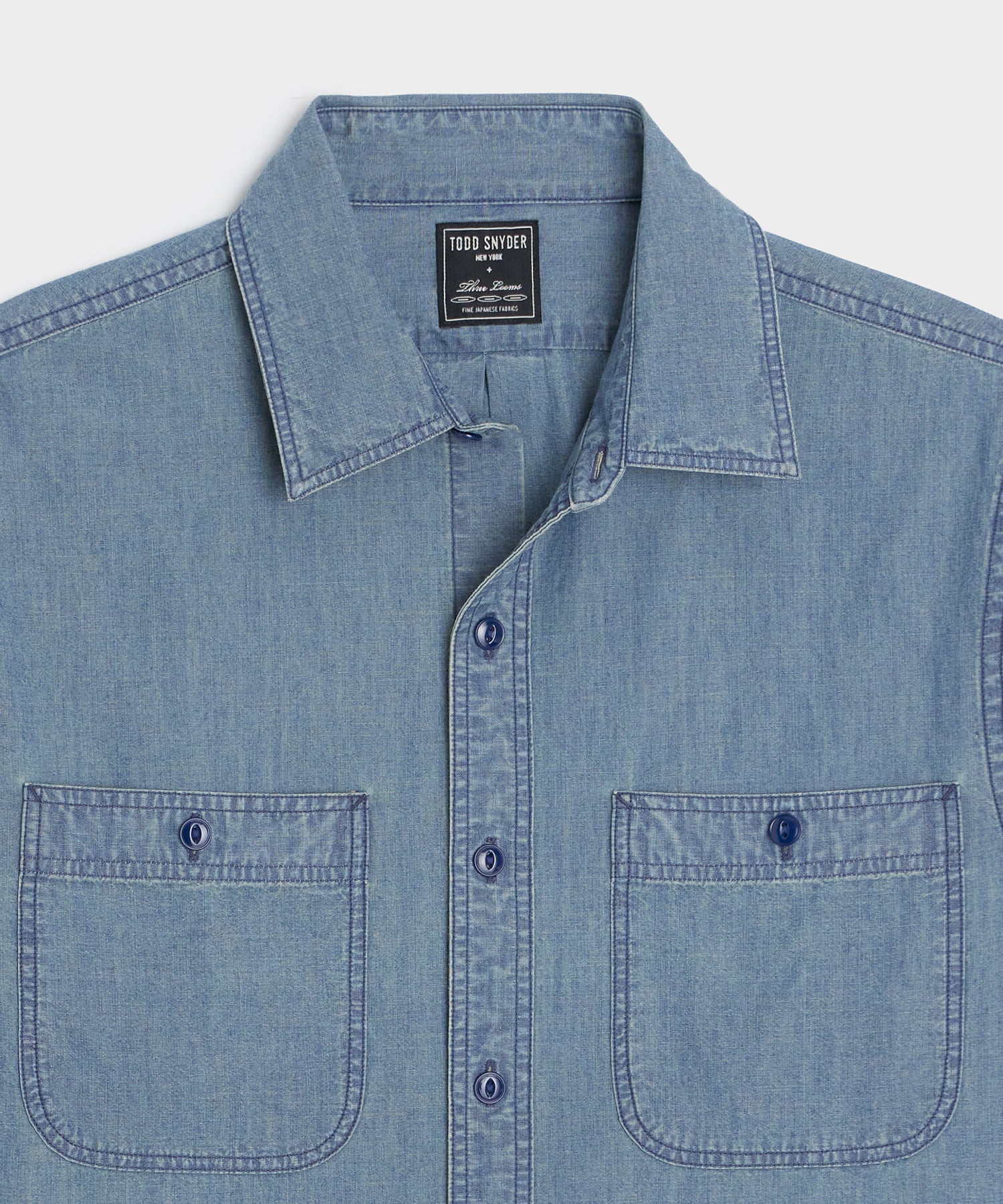 Slim Japanese Chambray Work Shirt - Image 3