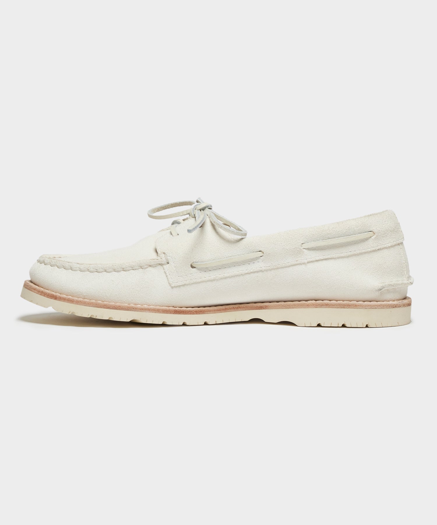 Todd Snyder X Sperry Top-Sider Suede Boat Shoe in Ivory - Image 3