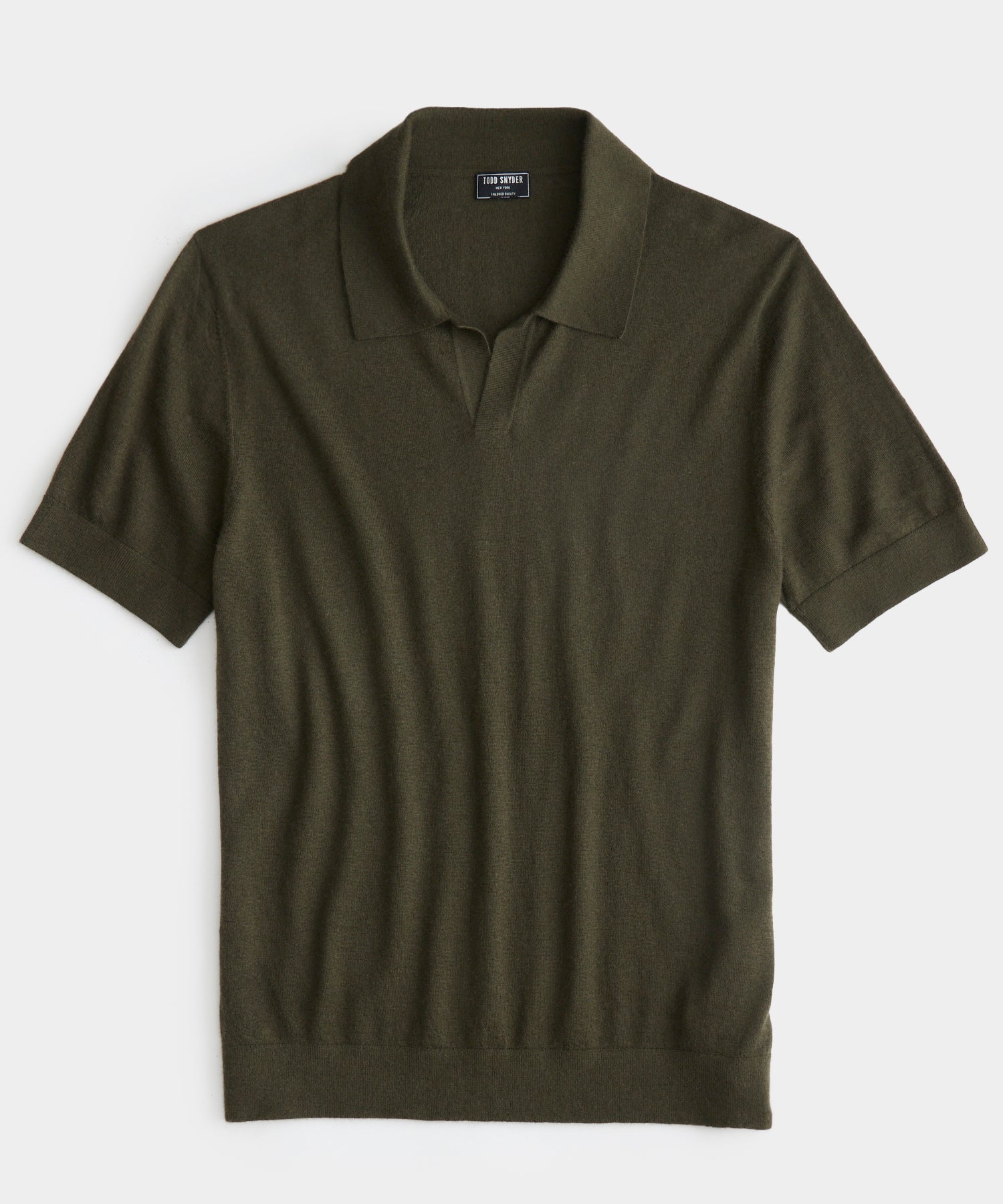 Premium Cashmere Montauk Polo in Snyder Olive