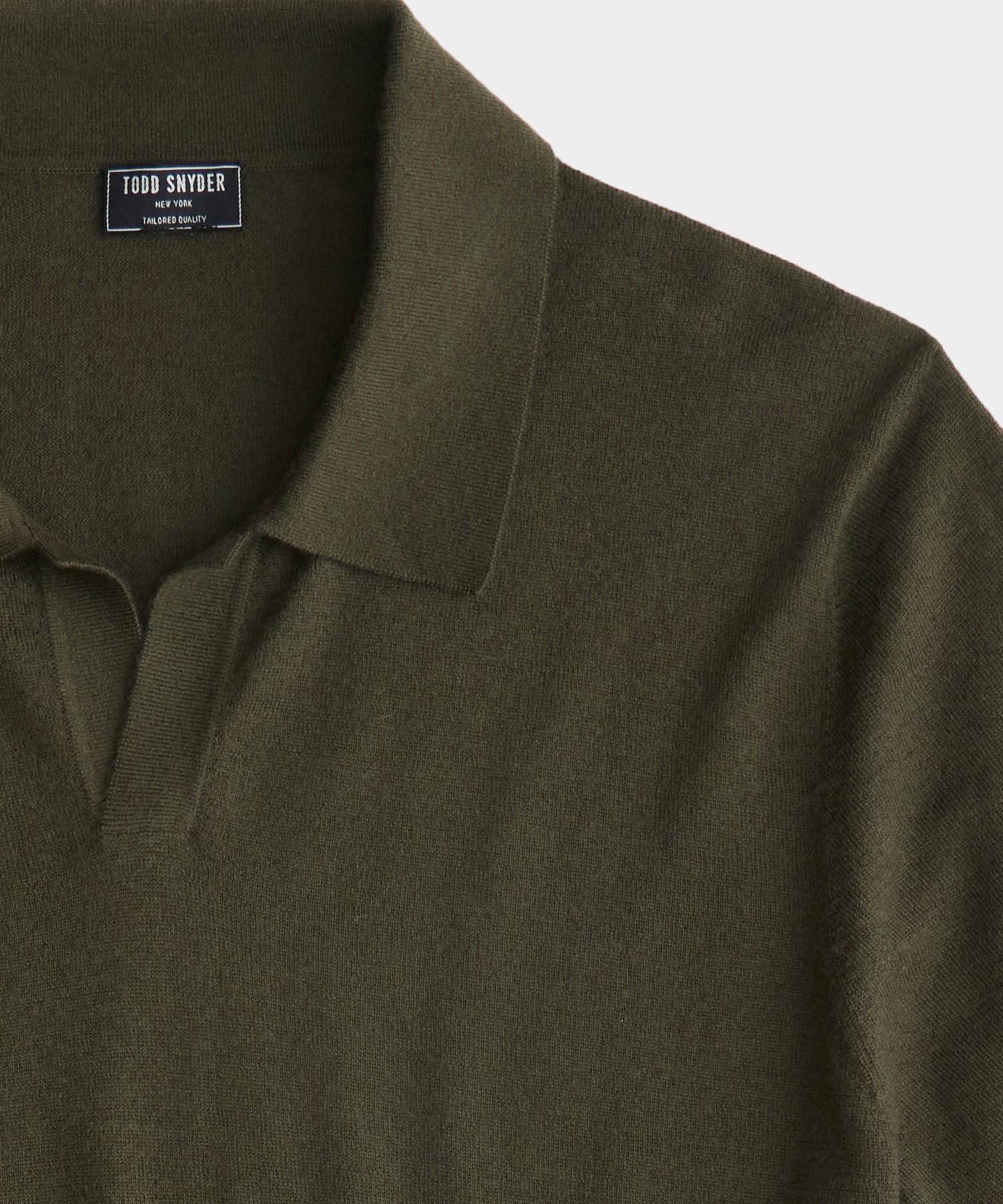 Premium Cashmere Montauk Polo in Snyder Olive - Image 2