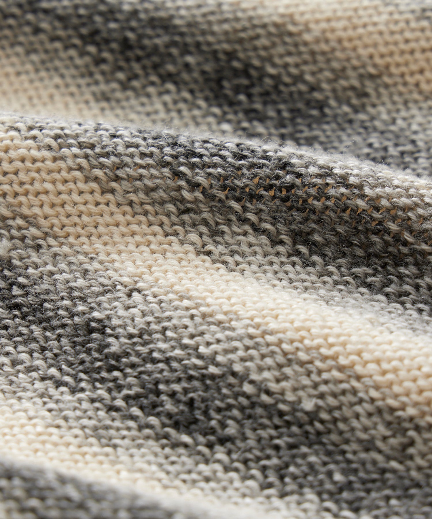 Linen-Cotton Stripe Popover Hoodie in Silver Mist - Image 3
