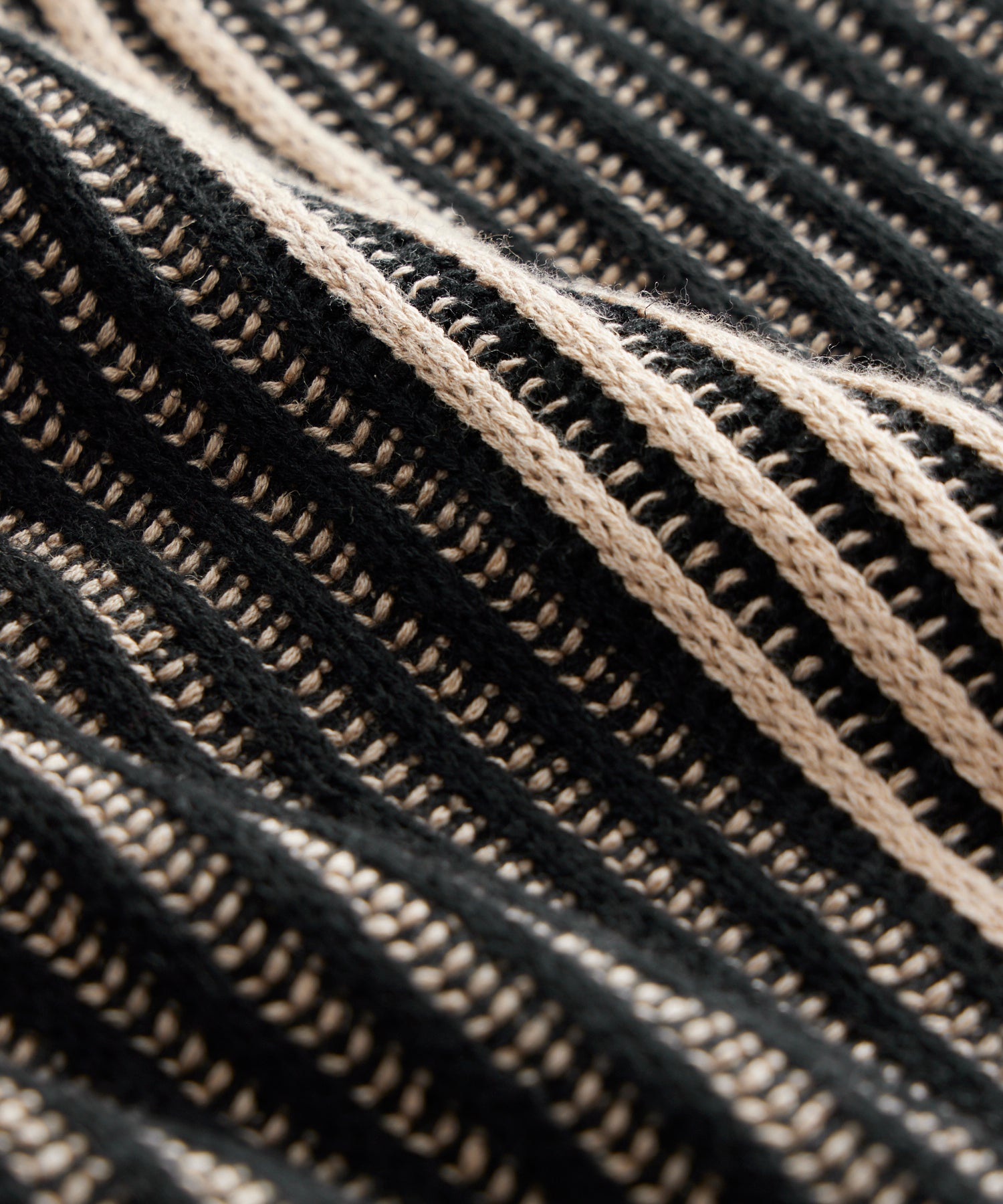 Striped Short-Sleeve Polo in Black - Image 4