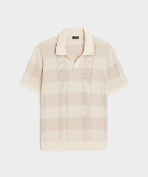 Mesh Silk-Cotton Montauk Sweater Polo