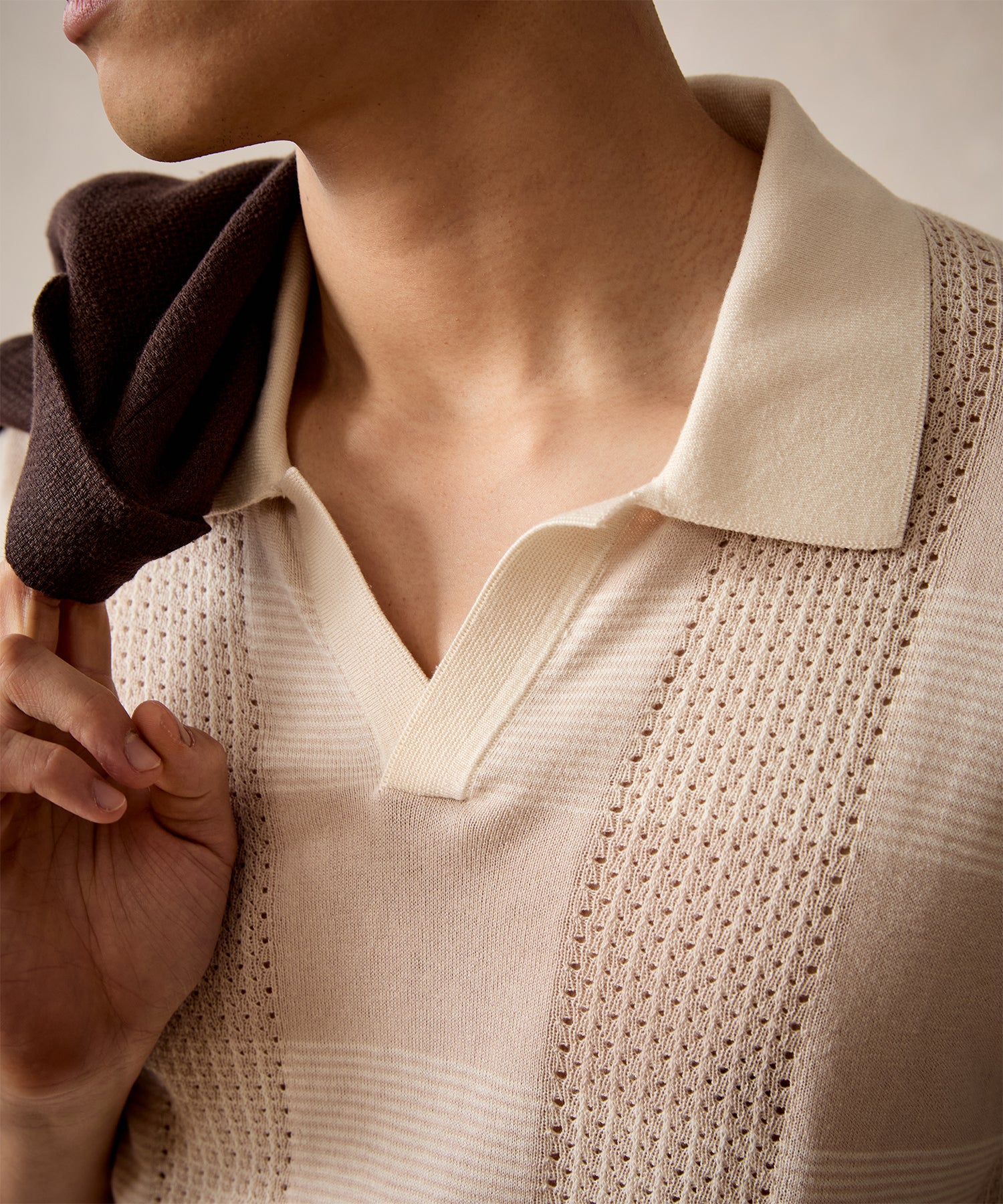 Mesh Silk-Cotton Montauk Sweater Polo - Image 4