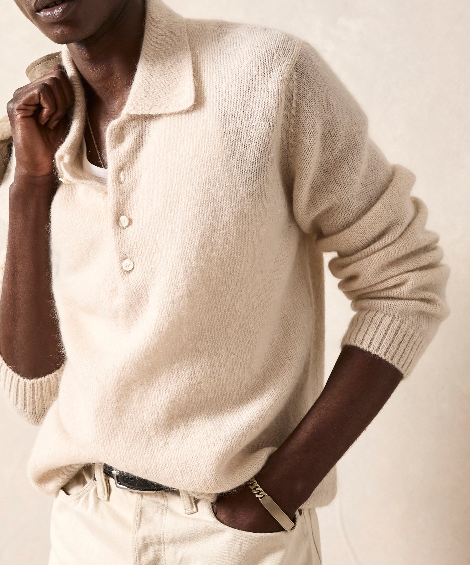Relaxed Mohair Sweater Polo - Image 4