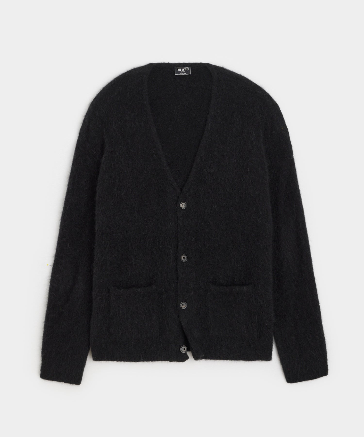Brushed Alpaca Cardigan in Black