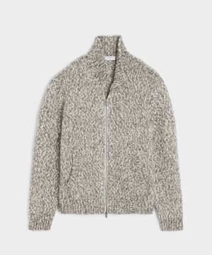 Slubby Full-Zip Sweater