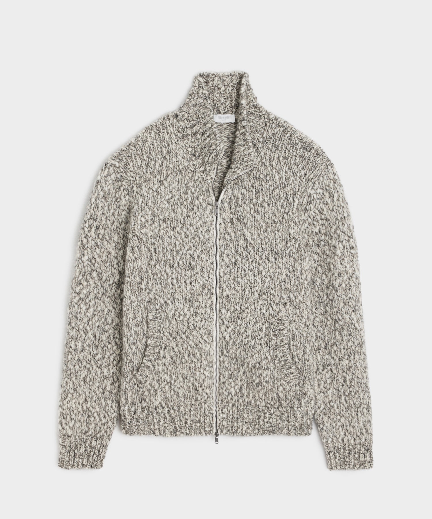Slubby Full-Zip Sweater