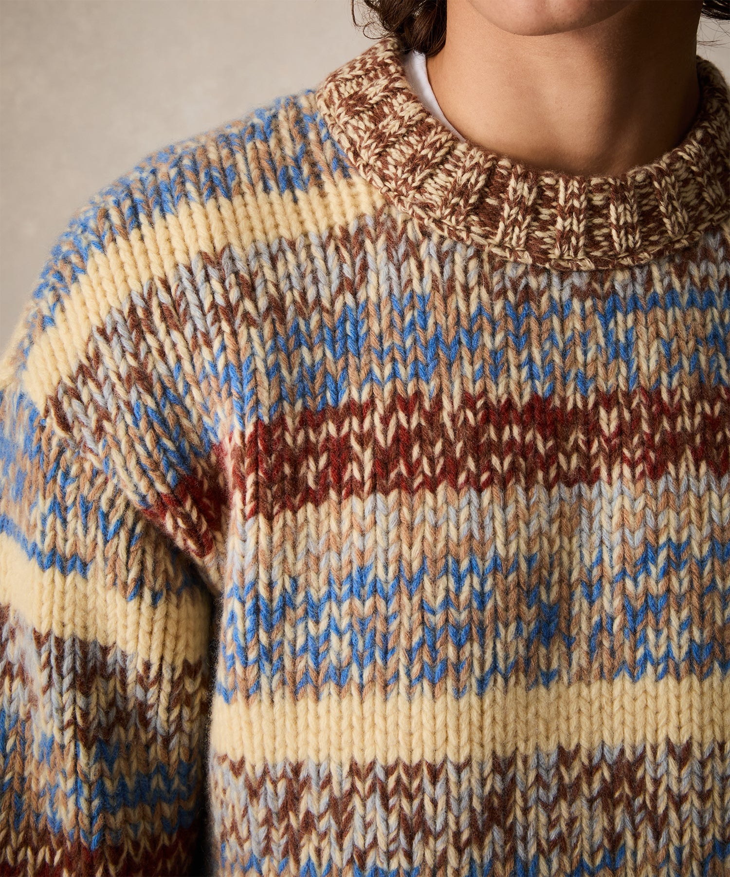 Moulin?? Striped Crewneck Sweater in Blue Toile - Image 4