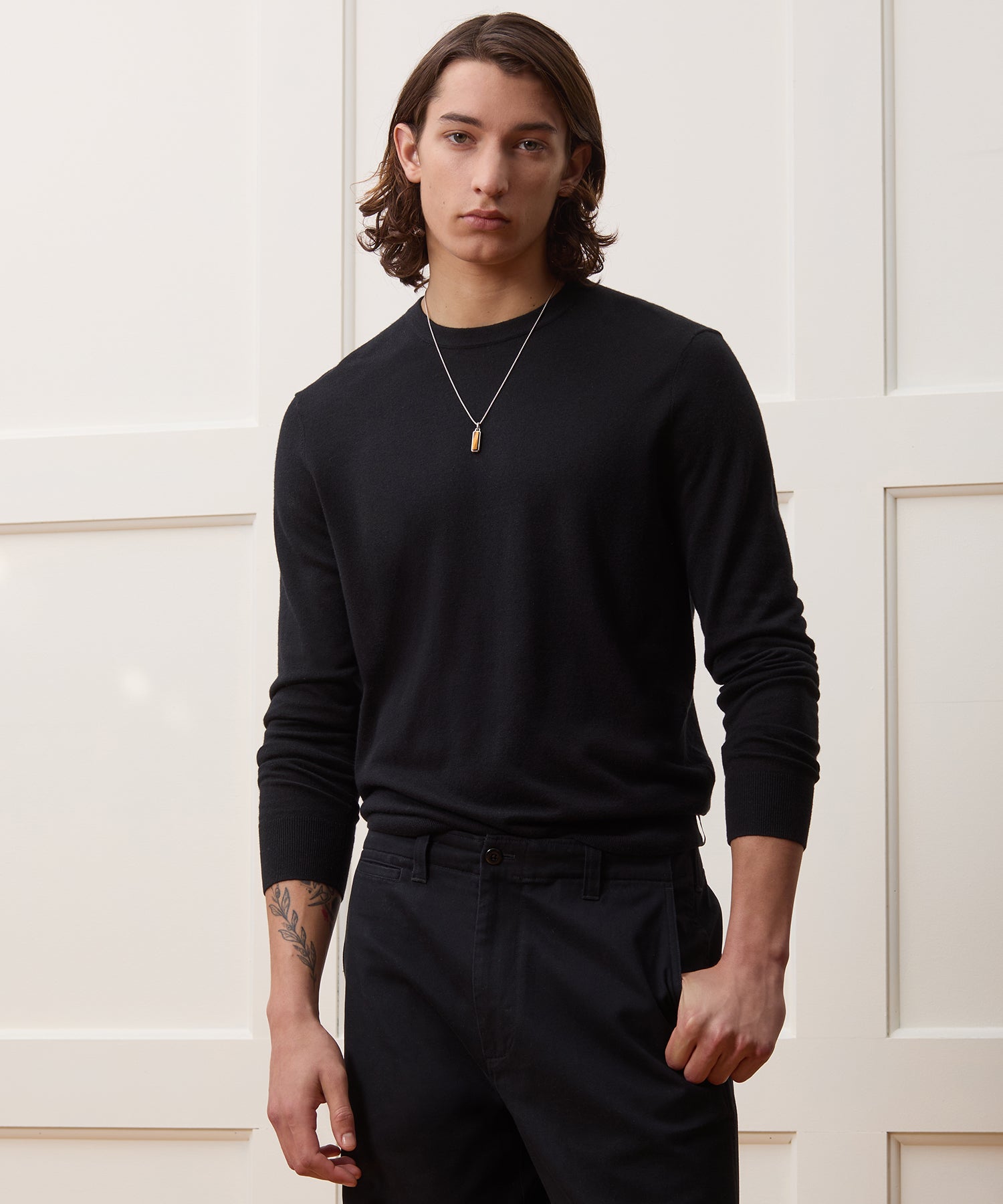 Silk-Cashmere Crewneck Sweater - Image 2