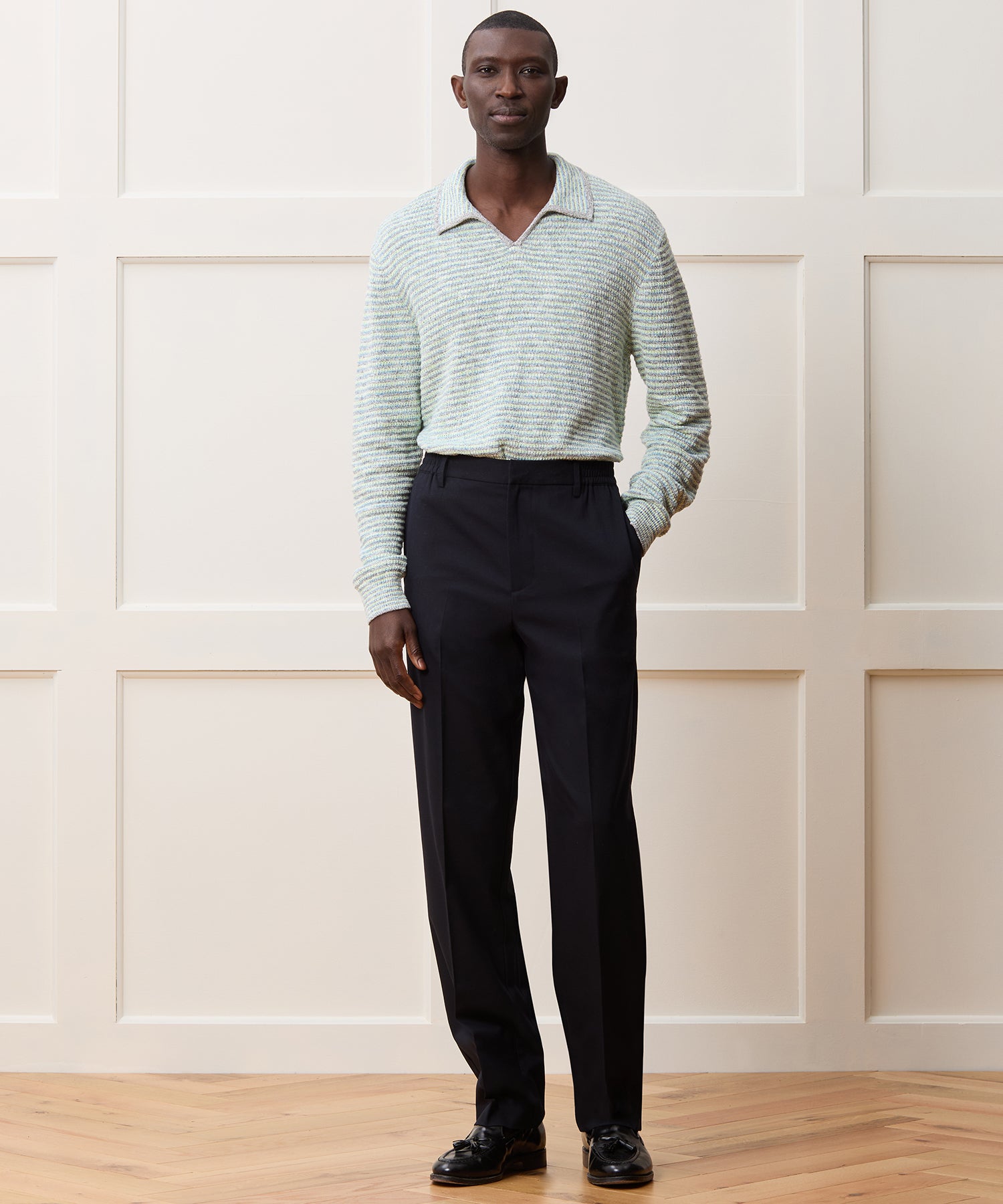 Straight Fit Italian Wool-Cotton Modern Trouser - Image 3