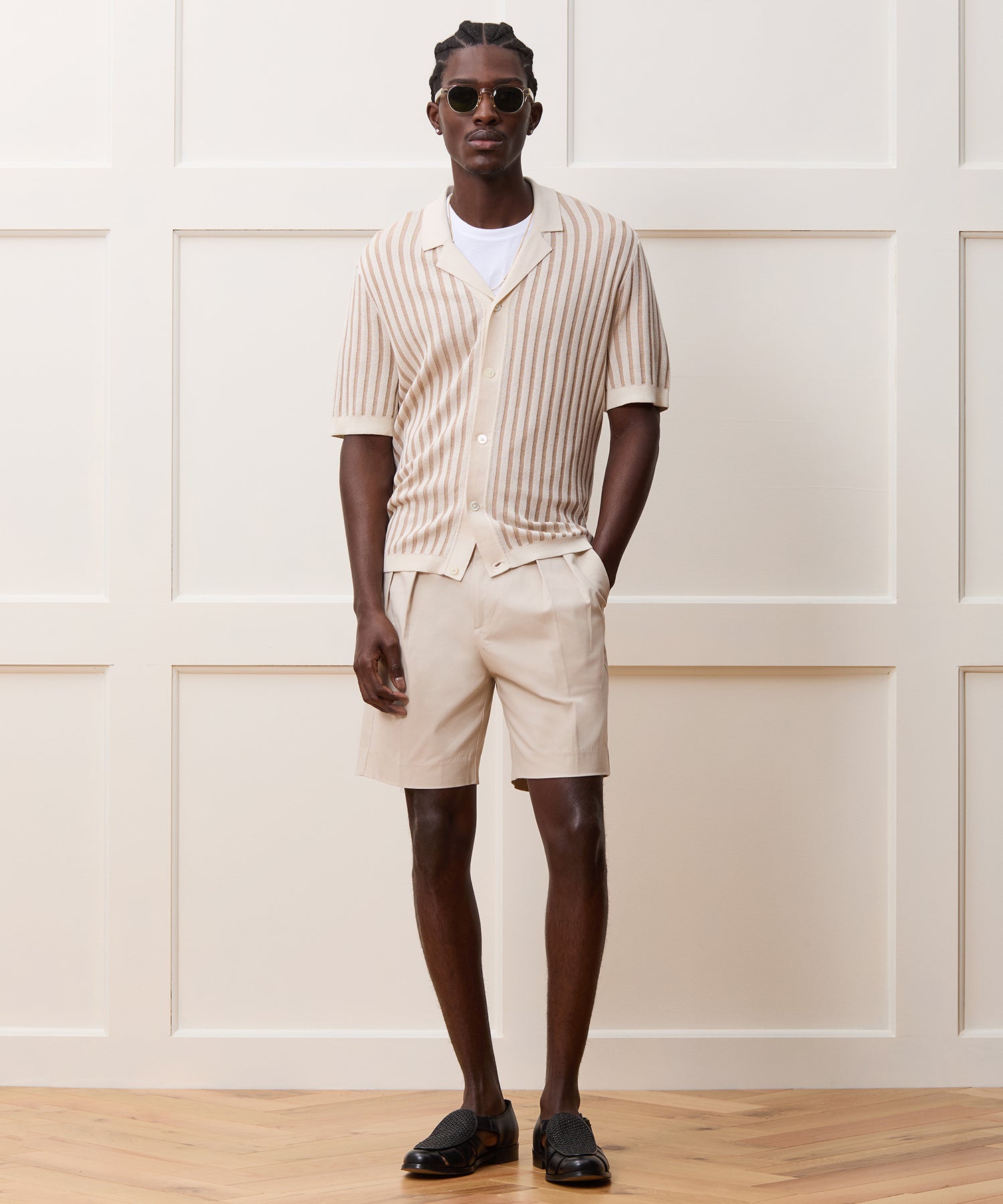 Cropped Silk-Cotton Bungalow Sweater Polo - Image 3