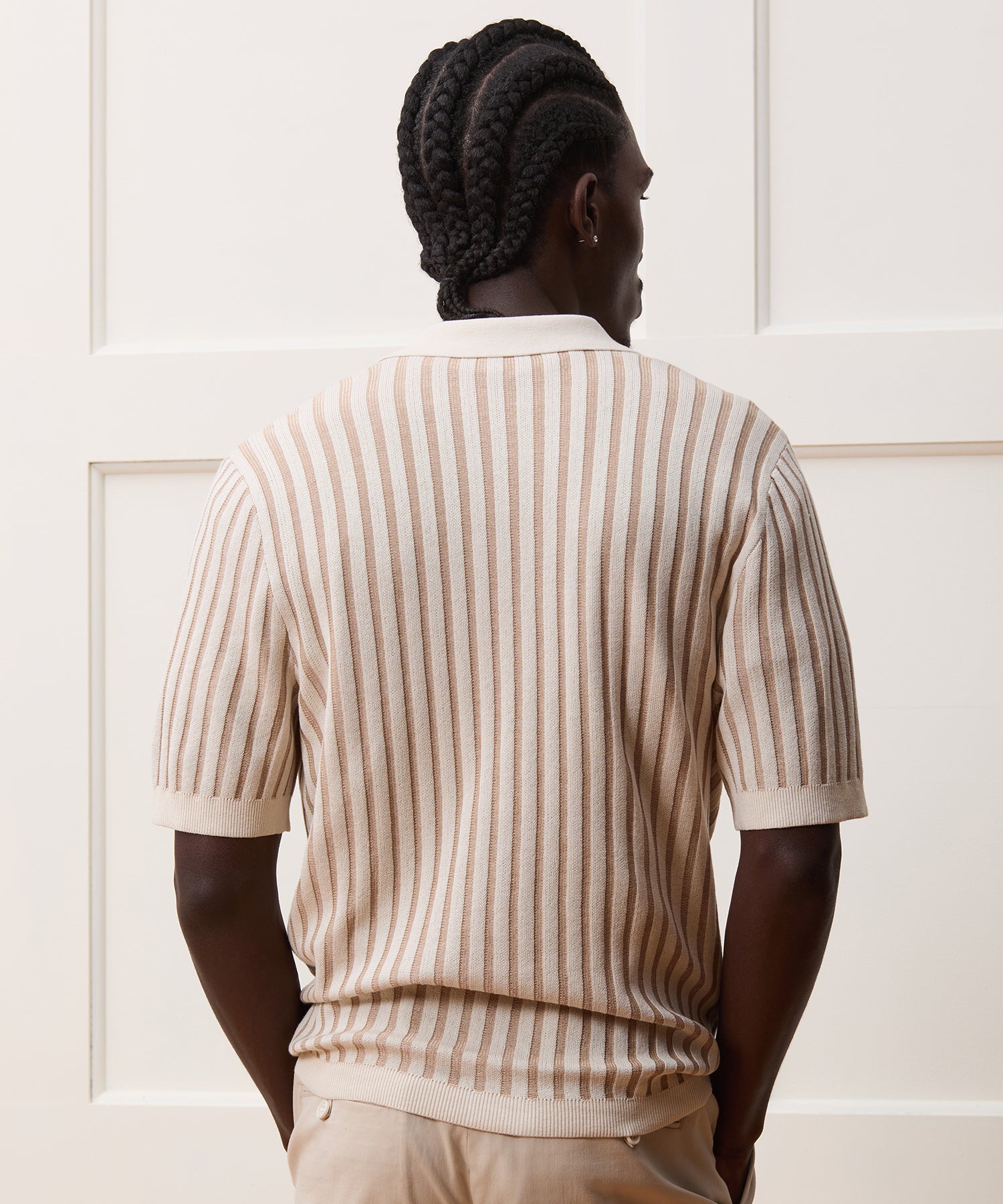 Cropped Silk-Cotton Bungalow Sweater Polo - Image 5