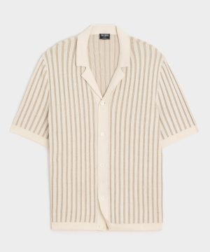 Cropped Silk-Cotton Bungalow Sweater Polo