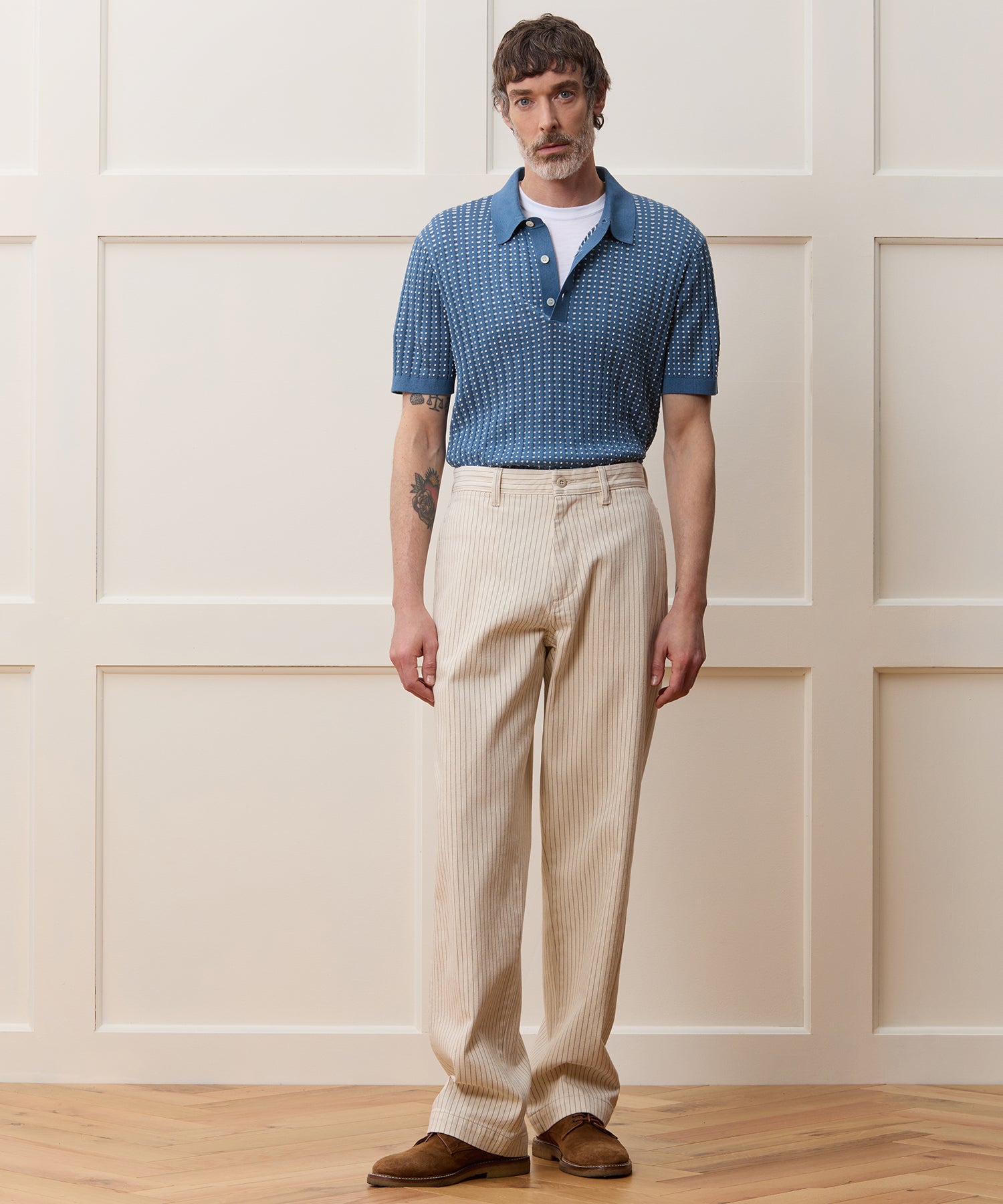 Relaxed Striped Denim Chino - Image 3