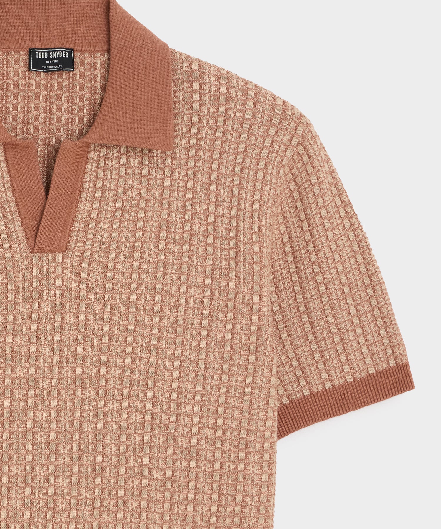 Linen Geometric Montauk Sweater Polo - Image 7