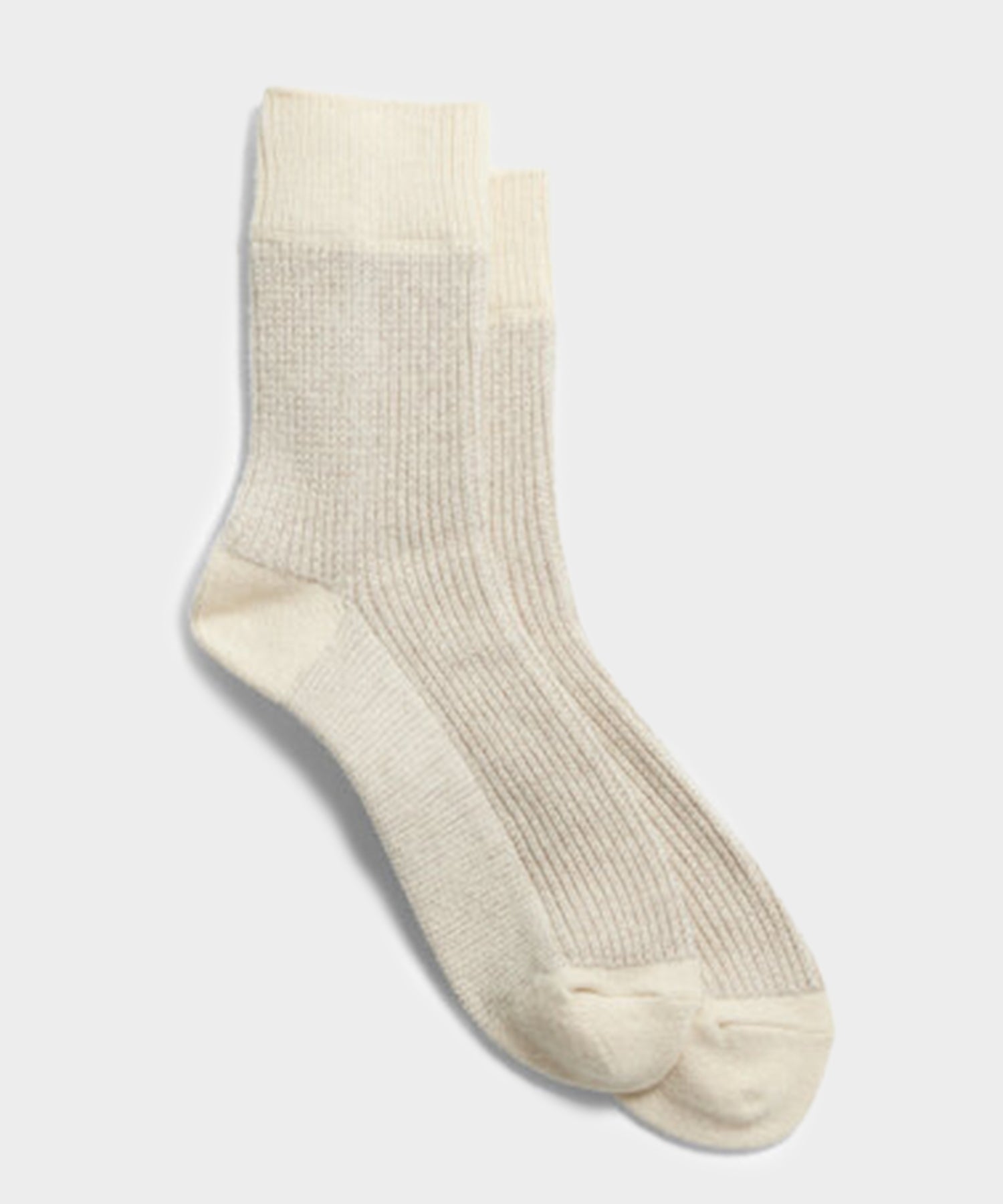 RoToTo Special Trio Socks in Off White / Grey - Image 3