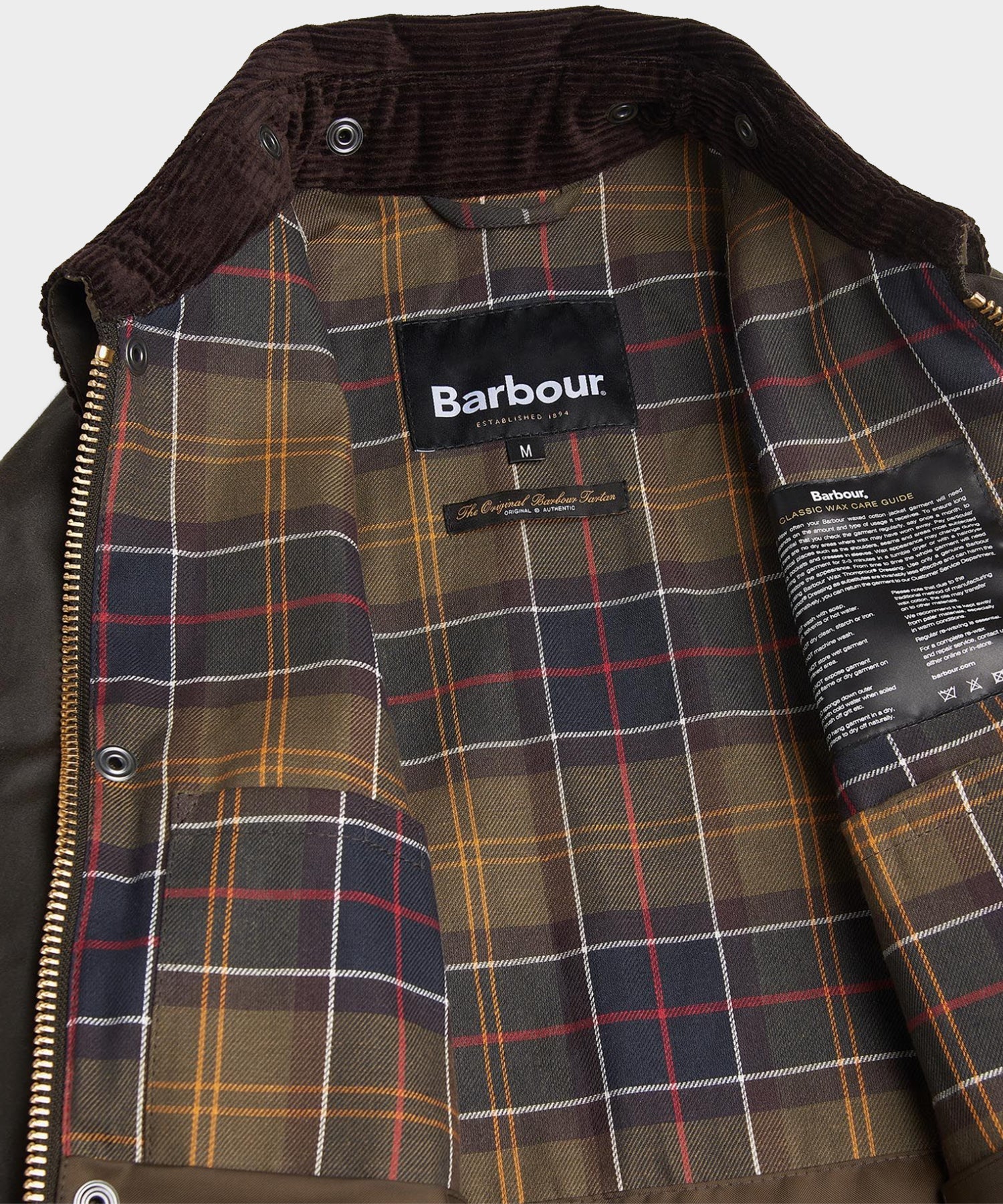 Barbour Spey Wax Jacket in Olive - Image 3