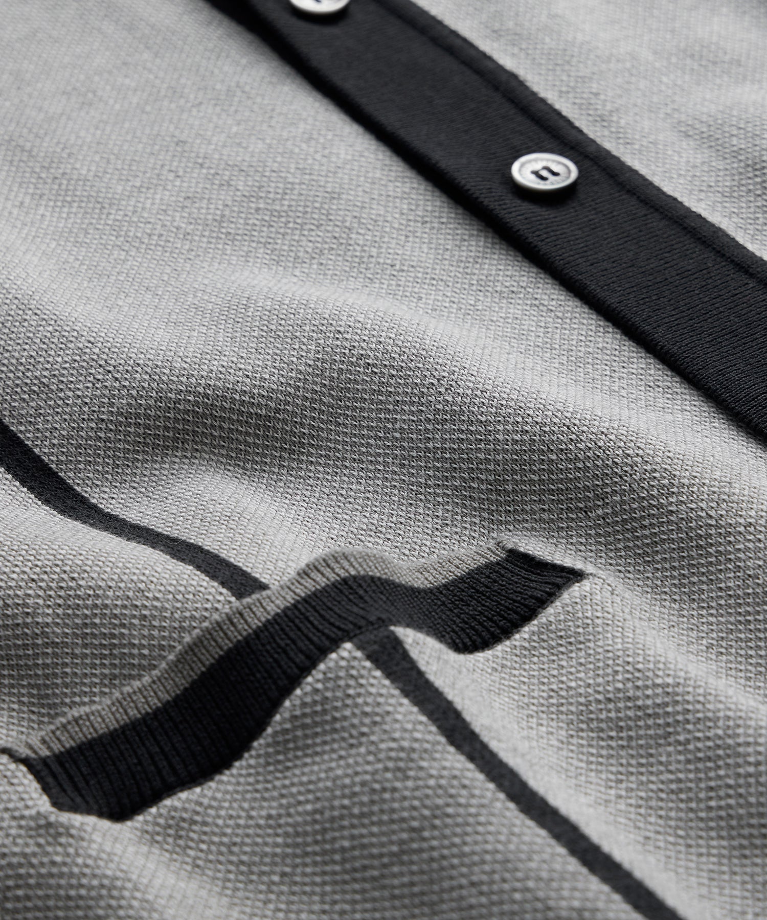 Todd Snyder x FootJoy Full-Placket Long-Sleeve Sweater Polo In Black - Image 2
