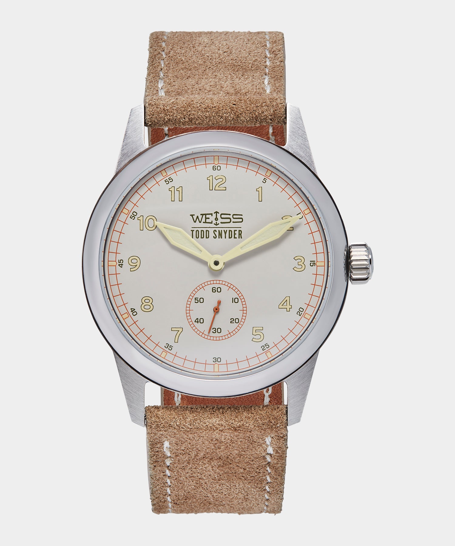 Todd Snyder x Weiss Watch Company 38MM Standard Issue Watch in Sand Storm - Image 2