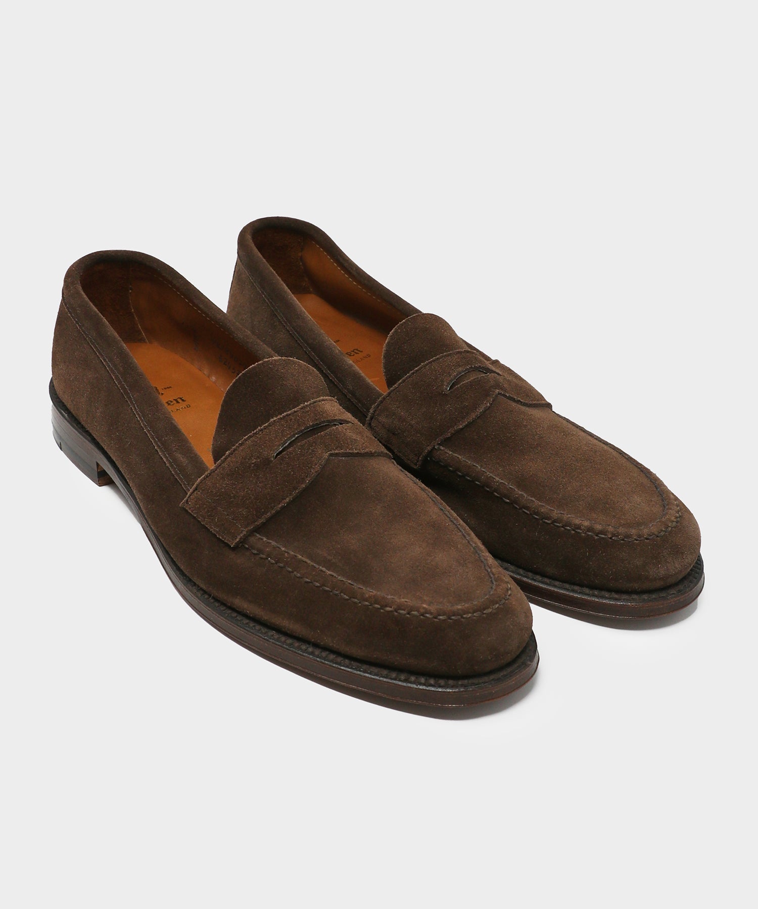 Alden Dark Brown Suede Penny Loafer - Image 2