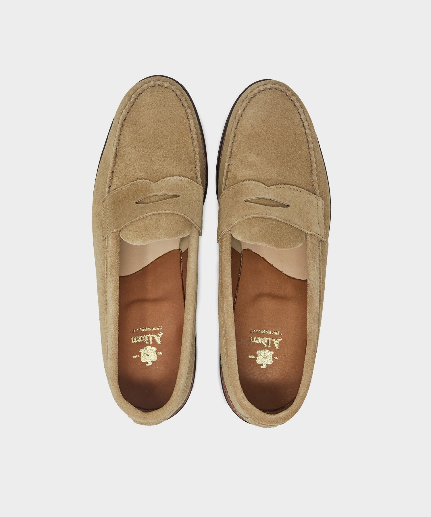 Alden Unlined Leisure Handsewn Loafer In Tan Suede - Image 3