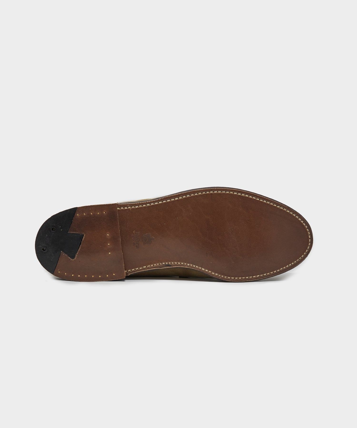 Alden Unlined Leisure Handsewn Loafer In Tan Suede - Image 5