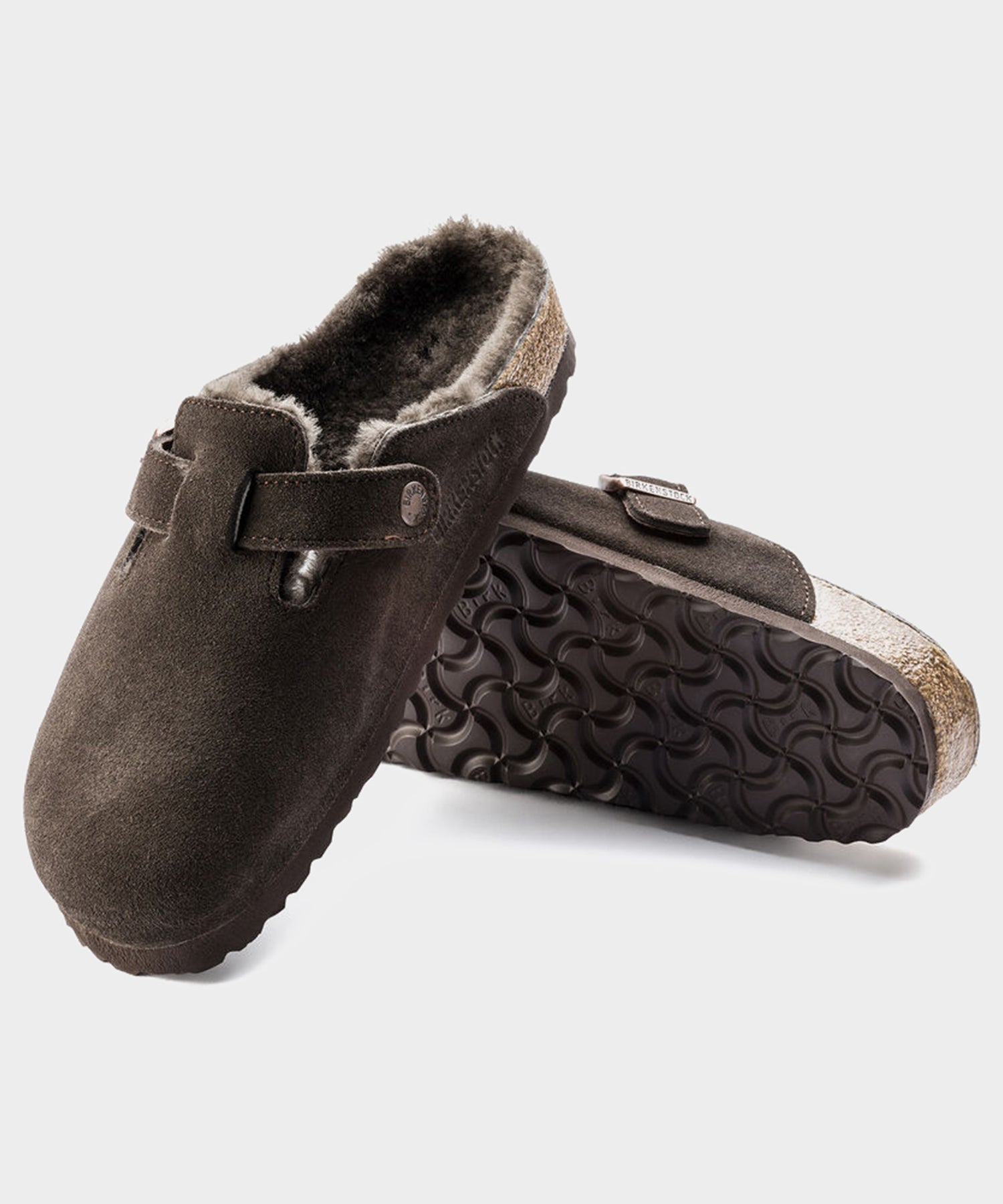Birkenstock Boston Shearling in Mocha Suede - Image 4
