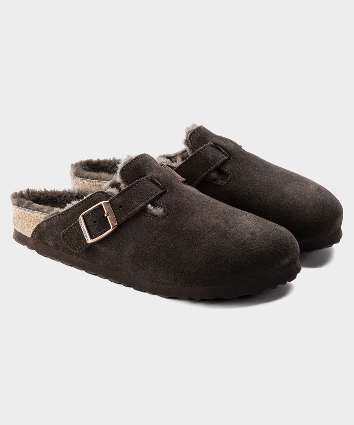 Birkenstock Boston Shearling in Mocha Suede - Image 2