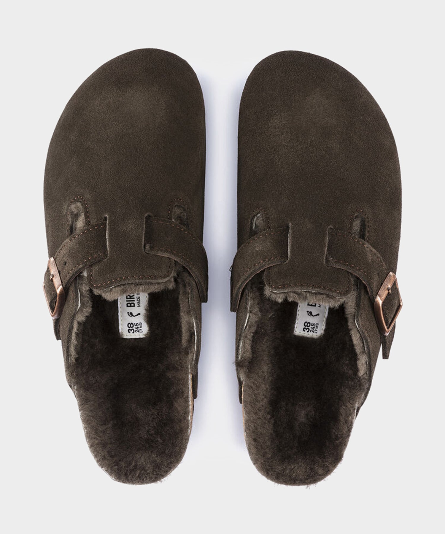 Birkenstock Boston Shearling in Mocha Suede - Image 3