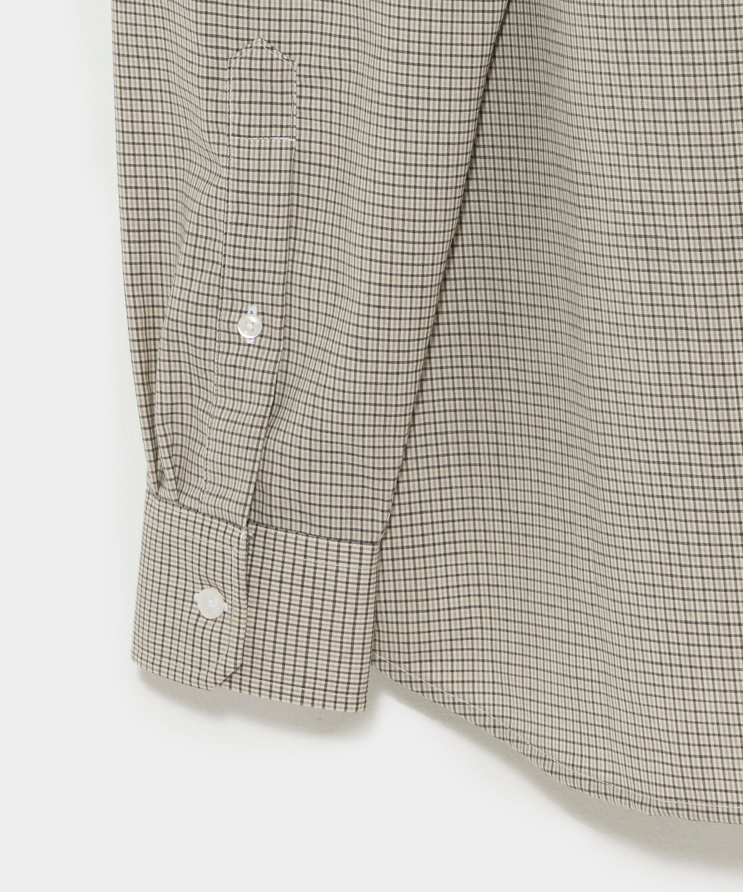 Brown Tattersall Merino Dress Shirt - Image 3