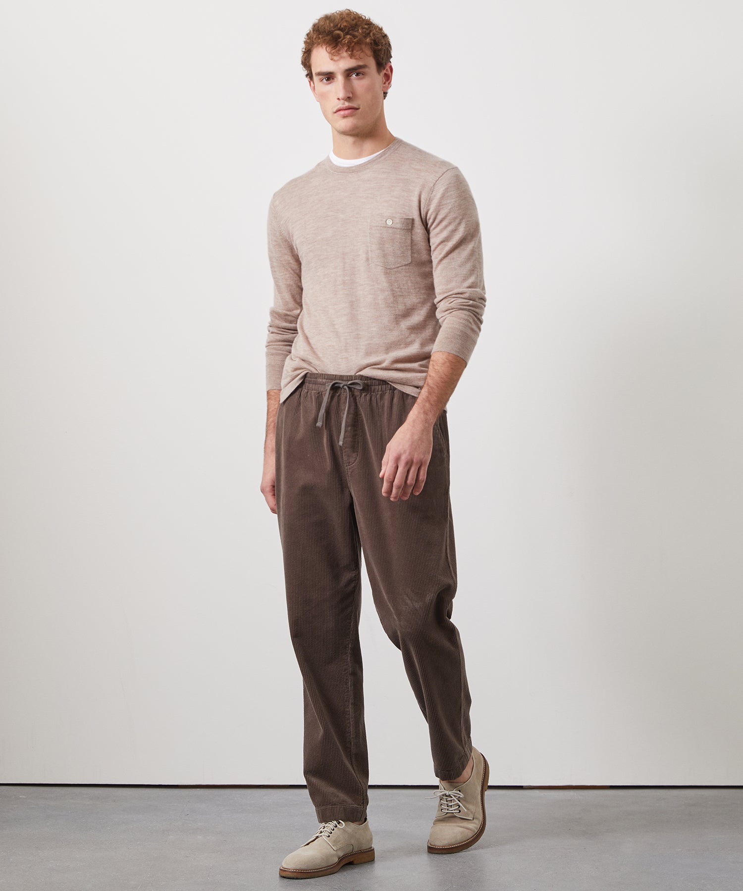 Cashmere Pocket Tee in Toast - Image 4