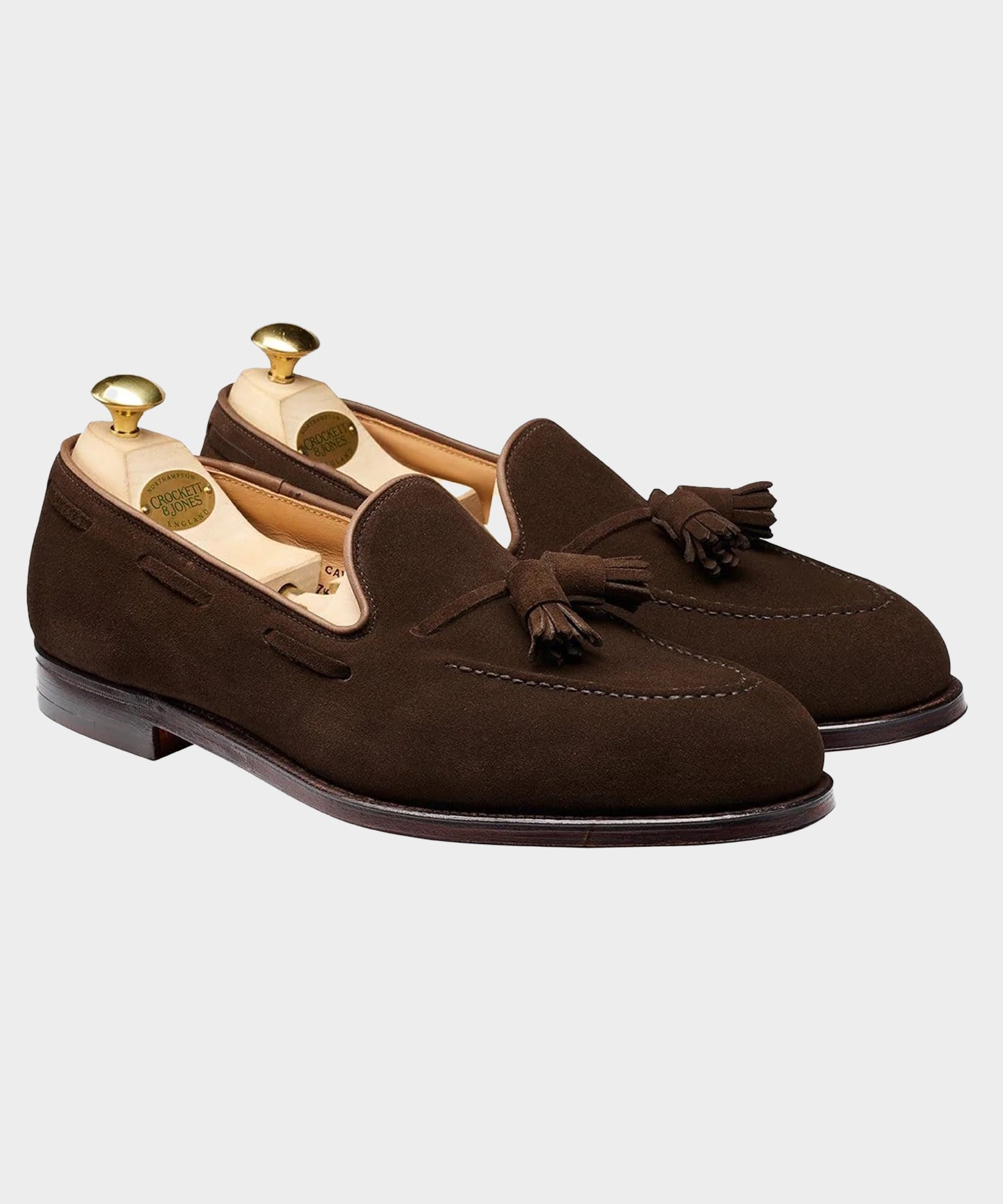Crockett & Jones Cavendish Loafer in Dark Brown Suede - Image 2
