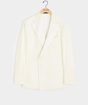 Italian Wool Double-Breasted Tuxedo Jacket