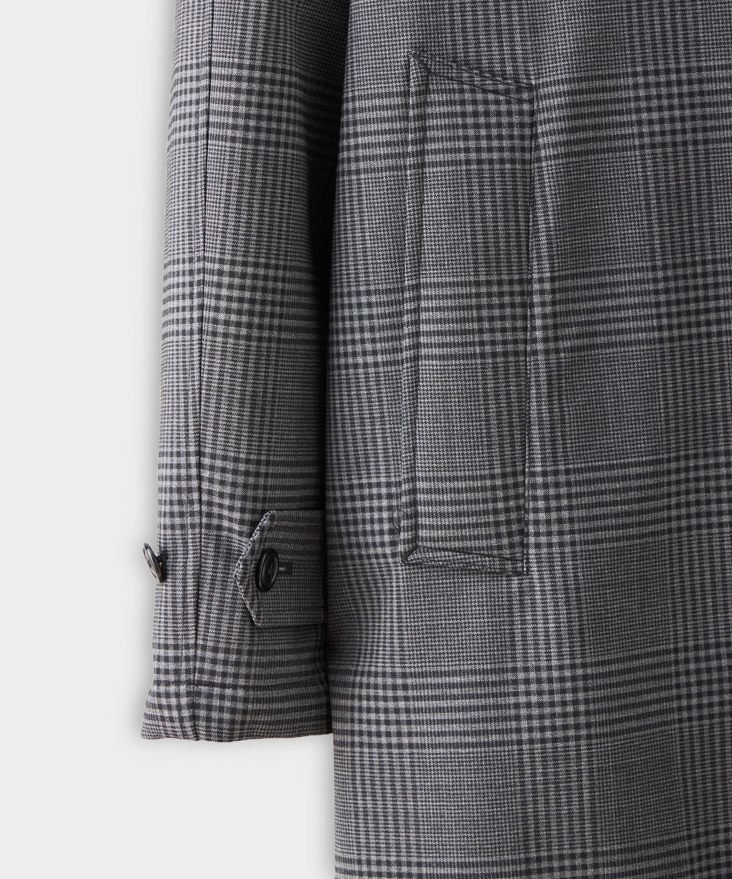 Italian Down Balmacaan in Grey Glenplaid - Image 9